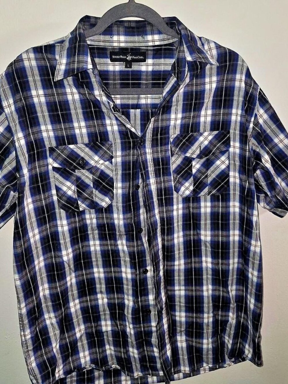 **Beverly Hills Polo Club Men's Blue and Navy Polo-shirts**